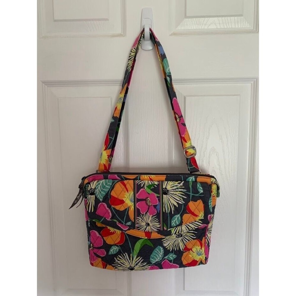 RETIRED VERA BRADLEY JAZZY BLOOMS TABLET HIPSTER CROSS BODY BAG - NWOT